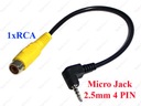 Кабель Micro Jack 2,5 мм, 4 контакта, 1 адаптер камеры RCA
