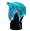 Lampka Nocna LED 3D 7 KOLORÓW KOŃ