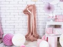 Воздушные шары с декорациями из конфетти для первоклассника HEL розовое золото