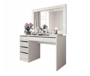 Белый глянцевый туалетный столик 120 + зеркало для макияжа ADEL