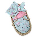 КОМПЛЕКТ 3В1 ДЛЯ КОЛЯСКИ, МИНКИ, ОДЕЯЛО-БАБОЧКА, ПОДУШКА