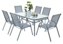 КОМПЛЕКТ САДОВОЙ МЕБЕЛИ ДЛЯ ТЕРРАСЫ, СТОЛ + 6 СТУЛЬЕВ