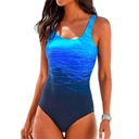 ЦЕЛЬНЫЙ КУПАЛЬНИК СИНИЙ MAUI L