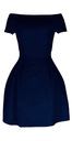 CAMILL 225 granatowa sukienka bombka z dekoltem 52