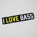 Наклейка I LOVE BASS на автомобиль, ноутбук, скутер *18см