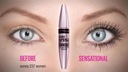 MAYBELLINE Lash Sensational Водостойкая черная утолщающая тушь для ресниц