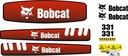 BOBCAT 331 G 331G МИНИ-ЭКСКАВАТОР ЛАМИНИРОВАННЫЕ НАКЛЕЙКИ