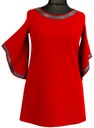 Туника, элегантная строгая блузка, красная, 1950-е гг.