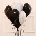 Элегантный шар из фольги в форме сердца черного цвета 45см__S15