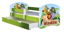 Кровать детская 180х80 с ящиком, матрасом ЗЕЛЕНЫЙ