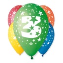 Воздушные шары на день рождения с принтом - Номер №3 - 5 шт.