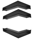 КАМИННАЯ РЕШЕТКА правая LUFT 600x400x90 черная 3шт