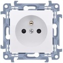 SIMON 10 одинарная белая розетка CGZ1/11