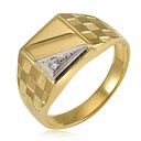МУЖСКАЯ ЗОЛОТАЯ ПЕЧАТЬ С БРИЛЛИАНТОМ 0,06 карата 585 14К R28
