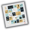 Наклейки ADVENT CHRISTMAS CALENDAR 10x10 N08