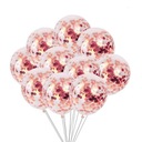 ПРОЗРАЧНЫЕ воздушные шары РОЗОВОЕ ЗОЛОТО + конфетти из розового золота __ P16