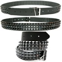 КОЖАНЫЙ РЕМЕНЬ, ПИРАМИДНЫЕ ШПИЛЬКИ, Размер S