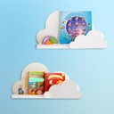 ДЕРЕВЯННАЯ ПОЛКА-ОБЛАКО ДЛЯ ДЕТЕЙ, РАЗНЫЕ ЦВЕТА