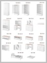 Белый комплект мебели для девочек-кровать-гардероб