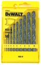 DT5911 DEWALT Набор сверл по металлу из быстрорежущей стали, 10 шт.