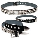 КОЖАНЫЙ РЕМЕНЬ, ЗАКЛЕПКИ-ПИРАМИДЫ, Размер XXL