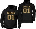 Bluza KING QUEEN bluzy na WALENTYNKI dla PAR M