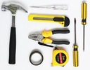 Набор инструментов: плоскогубцы, молоток, рулетка, отвертки, нож — 9 шт.