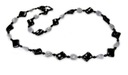 Длинное ожерелье из черных и серых стеклянных бусин Kiara