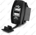 Монтажная розетка USB x2 3100мА 12-24В БЕЛАЯ