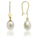 ИЗЯЩНЫЕ ЗОЛОТЫЕ СЕРЬГИ С НАСТОЯЩИМ ЖЕМЧУГОМ