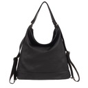 ЧЕРНАЯ КОЖАНАЯ СУМКА КОЖАНАЯ СУМКА РЮКЗАК СУМКА-ШОППЕР 2в1