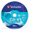VERBATIM CD-R ДОПОЛНИТЕЛЬНАЯ ЗАЩИТА 700МБ диски 10 шт.