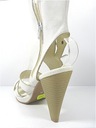 Členkové čižmy dámske sandále bez prstov biele platforma koža J.Wolski 36 Model 220