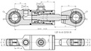ГИДРАВЛИЧЕСКИЙ ЦИЛИНДР ХОД 120 40х22х120
