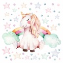 ЕДИНОРОГ РАДУГА НАКЛЕЙКИ НА СТЕНУ ДЛЯ ДЕТЕЙ