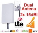 ANTÉNA DUAL LTE Huawei B315 B525 MF286R B535 3 Pro Kód výrobcu Antena zew. Panelowa prostokątna 2x15
