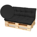 Паллетные мебельные подушки для скамейки 120х80+120х40 черный