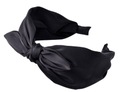 Широкая черная лента для волос с бантом, бантиком, узлом в стиле пин-ап, ретро
