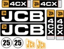 ЛАМИНИРОВАННЫЕ НАКЛЕЙКИ НА ЭКСКАВАТОР-ПОГРУЗЧИК JCB 4CX