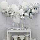 Chromowane 5 balony szlachetne SREBRO chrom silver