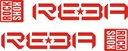 Наклейки REBA ROCK SHOX на амортизатор вилки 135-3C