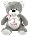 МИШКА ТЕДДИ С ИМЕНЕМ РЕБЕНКА В ПОДАРОК ​​НА ПЕРВЫЙ ГОДИК РОЖДЕНИЯ