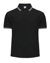 KOSZULKA POLO męska JHK CONTRAST czarny biały L