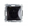 SIMON 54 ГЕРМЕТИЧНАЯ РОЗЕТКА С ЗАСЛОНКОЙ IP44 АНТРАЦИТОВЫЙ
