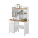СТРОЙ Письменный стол с надстройкой для девочек, дуб белый