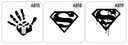 Samolepka SUPERMAN BATMAN PUNISHER 15 cm Výrobca Stickersking