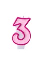 СВЕЧА ДНЯ РОЖДЕНИЯ РОЗОВАЯ 3 ТРИ ДНЯ РОЖДЕНИЯ