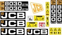 JCB 8030 ZTS НАКЛЕЙКИ + ЛАМИНИРОВАННЫЕ ПИКТОГРАММЫ