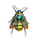 Брошь Зеленая пчела WASP INSECT, высокое качество