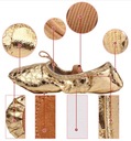Танцевальные туфли для балерин, кожаные балетки, размер 34, ЗОЛОТО